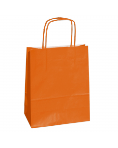 SHOPPERS DI CARTA KRAFT 90GR COLORATA CON MANICO IN CARTA RITORTA