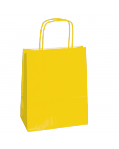 SHOPPERS DI CARTA KRAFT 90GR COLORATA CON MANICO IN CARTA RITORTA