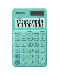 Grande display LCD a 10 cifre- Doppia alimentazione: solare e a batteria (1 x LR54)- Tasto di correzione rapida. Funzioni: Calcolo delle imposte, Calcolo percentuale, 4 tasti memoria, 3 cifre dopo la virgola, Tasto cambio segno +/-, Radice quadrata, Calco