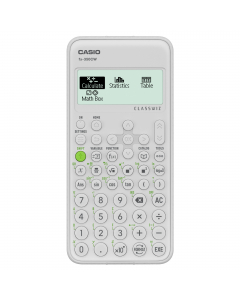 Calcolatrice scientifica FX-350CW. Display LCD ad alta risoluzione con 192 x 63 pixel. Display a 4 gradazioni di grigio. 10 cifre in mantissa e 2 in esponente. Oltre 290 funzioni. Menù in lingua inglese, manuale in italiano. Funzione QR CODE. Dotata di co