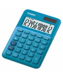 Grande display a 12 cifre. Doppia alimentazione, solare e a batteria (1 x LR1130). Tasti in plastica. Key Rollover. Funzioni: calcolo percentuale, calcolo tempo, conversione valute (3 Memorie), calcolo delle imposte, 3 tasti di memoria, 3 cifre dopo la vi