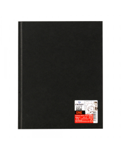 Libro da disegno con carta a grana leggera. Carta senza acidi, copertina rigida nera molto resistente.