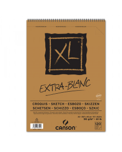 Carta fine extra bianca per tecniche secche. Elevato punto di bianco senza acidi. Perfetta per schizzi e disegni. Fogli microperforati.