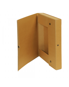 Scatola progetto STARLINE in robusto cartone ecologico riciclatodi colore avana da 1,3mm. Chiusura interna ed esterna con bottoni a pressione. Completa di etchetta adesiva per la personalizzazione del contenuto. Formato utile 25x35cm.

Caratteristiche di 