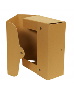 Scatola progetto STARLINE in robusto cartone ecologico riciclatodi colore avana da 1,3mm. Chiusura interna ed esterna con bottoni a pressione. Completa di etchetta adesiva per la personalizzazione del contenuto. Formato utile 25x35cm.

Caratteristiche di 