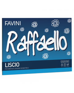 Album da 20 fogli lisci da 100gr rilegati a punto metallico sul lato corto.