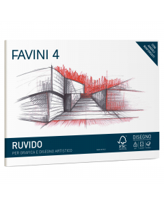 Cartella 4 angoli ALBUM DISEGNO FAVINI 4 formato 24x33cm 220gr, 20 fogli ruvido