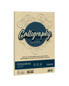 Carta da 90gr nelle morbide tonalità della pergamena riproposte dalla carta Laguna Favini. Utilizzabili per scrittura manuale, inkjet, laser e copy. Formato 21x29,7cm.