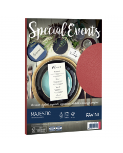 Carta da 120gr metallizzata Majestic Favini dai riflessi brillanti e pregiati. Utilizzabili per scrittura manuale, inkjet, laser e copy. Formato 21x29,7cm.