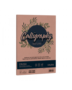 Cartoncino da 120grammi ecologico prodotto e brevettato da Favini utilizzando fino al 15% di residui della lavorazione agro-industriale di olive, nocciole e mandorle. Superficie delicata al tatto. Ideale per ogni tipo di stampa e rilegatura. Formato 21x29