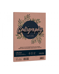 Cartoncino da 250grammi ecologico prodotto e brevettato da Favini utilizzando fino al 15% di residui della lavorazione agro-industriale di olive, nocciole e mandorle. Superficie delicata al tatto. Ideale per ogni tipo di stampa e rilegatura. Formato 21x29