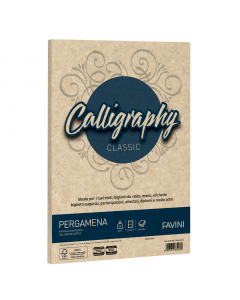 Carta da 90gr nelle morbide tonalità della pergamena riproposte dalla carta Laguna Favini. Utilizzabili per scrittura manuale, inkjet, laser e copy. Formato 21x29,7cm.