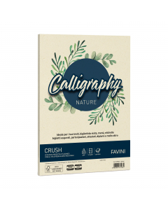 Cartoncino da 200grammi ecologico prodotto e brevettato da Favini utilizzando fino al 15% di residui della lavorazione agro-industriale di olive, nocciole e mandorle. Superficie delicata al tatto. Ideale per ogni tipo di stampa e rilegatura. Formato 21x29