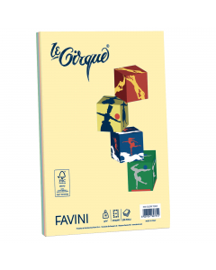Carta da 80grammi multiuso per la casa, la scuola e il tempo libero. Ideali per tutti i tipi di copiatura, ottimali per stampabilità (inkjet,laser, offset). Acid Free e Chlorine Free (ECF). Formato A4 21x29,7cm. Risma da 200fogli in 4 colori: giallo 100, 