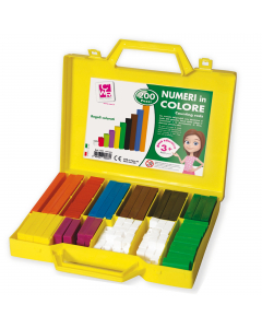 Strumento per l'insegnamento dei primi concetti matematici ai bambini. Si appredono le equivalenza, le associazioni valore numerico/colore, i primi calcoli aritmetici.