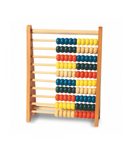 Pallottoliere in legno consente di insegnare la numerazione e le operazioni matematiche basilari (addizione e sottrazione). Dimensioni (LxPxA): 22x7,5x29cm