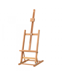 Cavalletto da tavolo in legno di faggio verniciato. Utile per tela fino a max 53cm di altezza. Dim. 28x32x96cm. Peso 1,5kg.