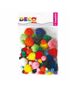 Morbidi e coloratissimi, i pompons sono ideali per decorare le forme di cellulosa e polistirolo, ma anche per costruire morbidissimi pupazzetti, realizzare simpatici addobbi e dare un tocco di originalità a disegni e collage.