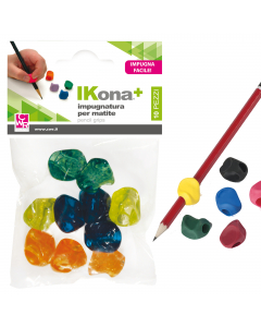 Busta 10 impugnature per matite, colori assortiti CWR.