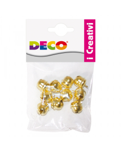 Sognali in metallo color oro, busta da 10 pz - Ø14,5mm.