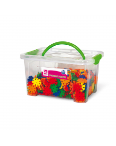 Fiori in plastica da incastrare per costruire figure simpatiche e colorate. Forniti in bauletto con manico colorato. Adatto a +3 anni d'età.