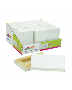 Tele mini adatte alle tecniche di tempera, acrilico, matita e altro. Dimensioni: 6,3x9cm. Espositore da 45 pz.