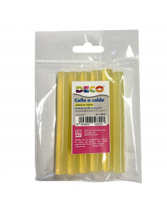 Colla stick adesivo forte. Dimensione 10cm x diam. 11mm. Adatta al utilizzo con cod. 82570 pistola per colle a caldo. Confezione da 6 stick.