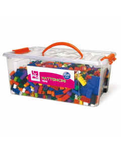 Mattoncini colorati realizzati in ABS, consentono di creare giochi originali usando i vecchi mattoncini insieme ai nuovissimi elementi MICRO. Sono compatibili con i mattoncini di tutte le marche più diffuse. Forniti in pratici bauletti dotati di coperchio