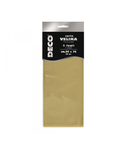 Fogli da 20gr di carta velina in carta metalizzata - formato 50x76cm.