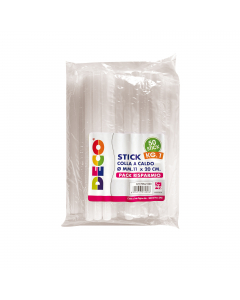 Confezione da 1 kg colle stick. Dimensione 20cm x diam. 11mm. Adatta al utilizzo con cod. 82570 pistola per colle a caldo.