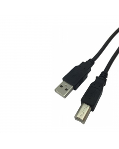 Cavo usb versione 2.0 con connettori : A maschio - B maschio, materiale cca, lunghezza 2mt., colore nero.
