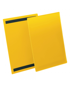 Tasche per identificazione a fissaggio magnetico. Robuste e resistenti all'usura e agli strappi, sono realizzate con retro in plastica colore blu e copertina frontale trasparente. Proteggono da sporco e polvere i documenti inseriti. Adatte all'uso con sca