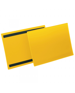 Tasche per identificazione a fissaggio magnetico. Robuste e resistenti all'usura e agli strappi, sono realizzate con retro in plastica colore blu e copertina frontale trasparente. Proteggono da sporco e polvere i documenti inseriti. Adatte all'uso con sca