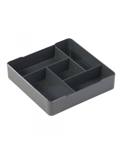 ORGANIZER da TAVOLO COFFEE POINT dotato di 5 scomparti per ospitare il necessario per servire il caffè. Il comparto centrale può contenere il mini cestino. A fine utilizzo l'organizer può essere riposto  nel COFFE POINT BOX. Dimensione: H4,8 x L21 x P21cm