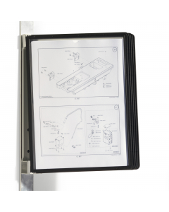 Leggio da parete robusto e performante, dotato di dorso con magnete per essere appeso senza bisogno di forare. Ideale per industrie, magazzini ed ambienti in cui è necessario rapido accesso ad informazioni importanti vicino o sopra macchinari. I pannelli 