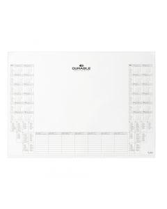 Ricambio blocco appunti da 25 fogli che riporta una sezione con agenda settimanale e calendario 24 mesi multilingue (italiano compreso). Dimensioni 57x41cm.