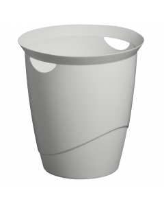 Cestino gettacarte cilindrico ed elegante. Realizzato con plastica riciclata certificata Blue Angel in conformità con i requisiti RAL-ZU 30a, tutta la gamma è realizzata con plastica riciclata ed etichettata in conformità con lo standard EN ISO 11469. Ciò