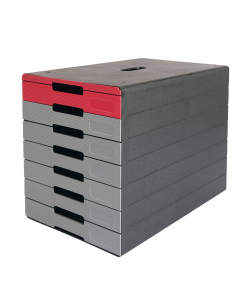 Cassettiera con 7 cassetti dotati di apposito spazio per l’etichettatura mediante etichette adesive incluse, personalizzabili a mano o con il software gratuito online DURAPRINT®
. Per documenti fino al formato C4
. Può essere etichettato con etichette ade