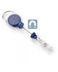 Chiocciola YO-YO per portabadge pesanti o chiavi. La chiusura magnetica supporta un peso fino a 300gr. Dotata di aggangio in metallo e di fascetta di aggancio con bottone a pressione, ancorata ad un piccolo anello in metallo. Cavo retrattile da 60cm. Il m