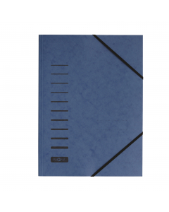 Cartellina, per documenti in formato A4, in robusto cartone pressato da 335 gr, con elastico angolare nero per l’archiviazione sicura dei documenti senza fori. Diverse opzioni di piegatura in funzione del volume di fogli, area per marcatura personalizzata