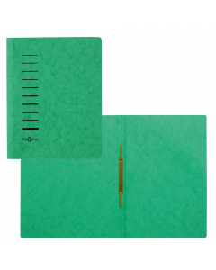 Cartellina con pressino per documenti in formato A4, in robusto cartone pressato da 265gr , meccanismo con fermaglio ad aghi da 80 mm per l’archiviazione sicura dei documenti forati. Diverse opzioni di piegatura in funzione del volume di fogli, area per s