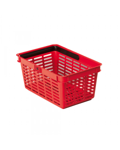 Cesto stabile ed impilabile in polipropilene con manico in nylon. Dimensioni 40x300x25cm. 19 litri. Può essere contenuto nell'apposito trolley.