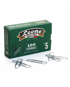 Protetti da una resistente zincatura antiruggine. L’alta tecnologia di produzione ne garantisce una perfetta forma e tenuta. In scatolina di cartone da 100 fermagli n.5 (49mm).