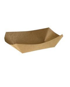 Vaschetta fritti monouso, KRAFT/PE avana 19,5x16,5x5,5hcm. Capacità: 700ml
. Materiale: Poliaccoppiato Carta kraft+pe. Colore avana.  Adatto al contatto con alimenti caldi (70°C per 2 ore), freddi, solidi e liquidi. Non adatto all'utilizzo unitamente con 