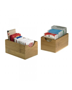 Vaschetta portabustine in bamboo 7x11x5,5cm colore naturale Leone