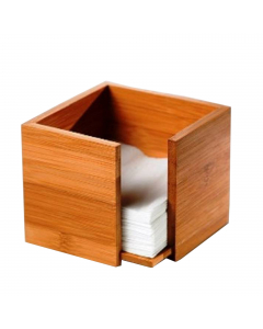 Portatovaglioli in bamboo 19x19x10cm colore naturale Leone