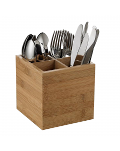 Portaposate in bamboo 15x15x15cm colore naturale Leone