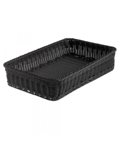 Cestino Vanity polipropilene rettangolare cm 53x32,5x10h. Colore nero.