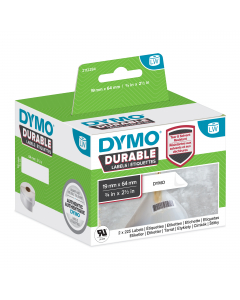 Rotolo di etichette permanenti LabelWriterTM DURABLE INDUSTRIAL in carta bianca multiuso 19X64mm (450et x rotolo). Utilizzabili con le stampanti per etichette LABELWRITER : sono caratterizzate da un adesivo per uso industriale e sono resistenti allo scolo