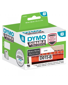Rotolo di etichette permanenti LabelWriterTM DURABLE INDUSTRIAL in carta bianca multiuso 59X102mm (300et x rotolo). Utilizzabili con le stampanti per etichette LABELWRITER : sono caratterizzate da un adesivo per uso industriale e sono resistenti allo scol